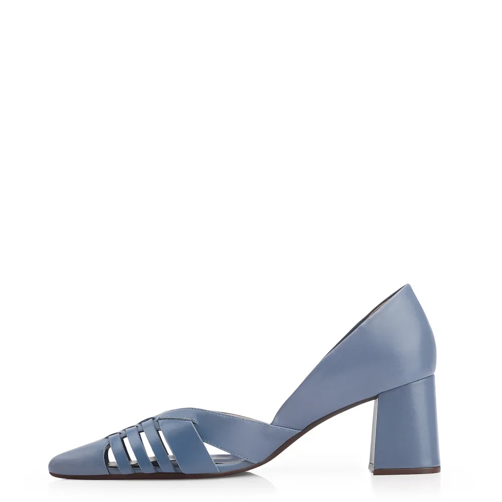 Scarpin Couro Azul - imagem 5