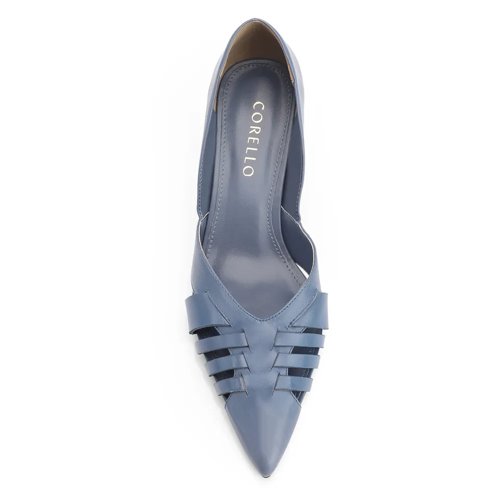 Scarpin Couro Azul - imagem 6