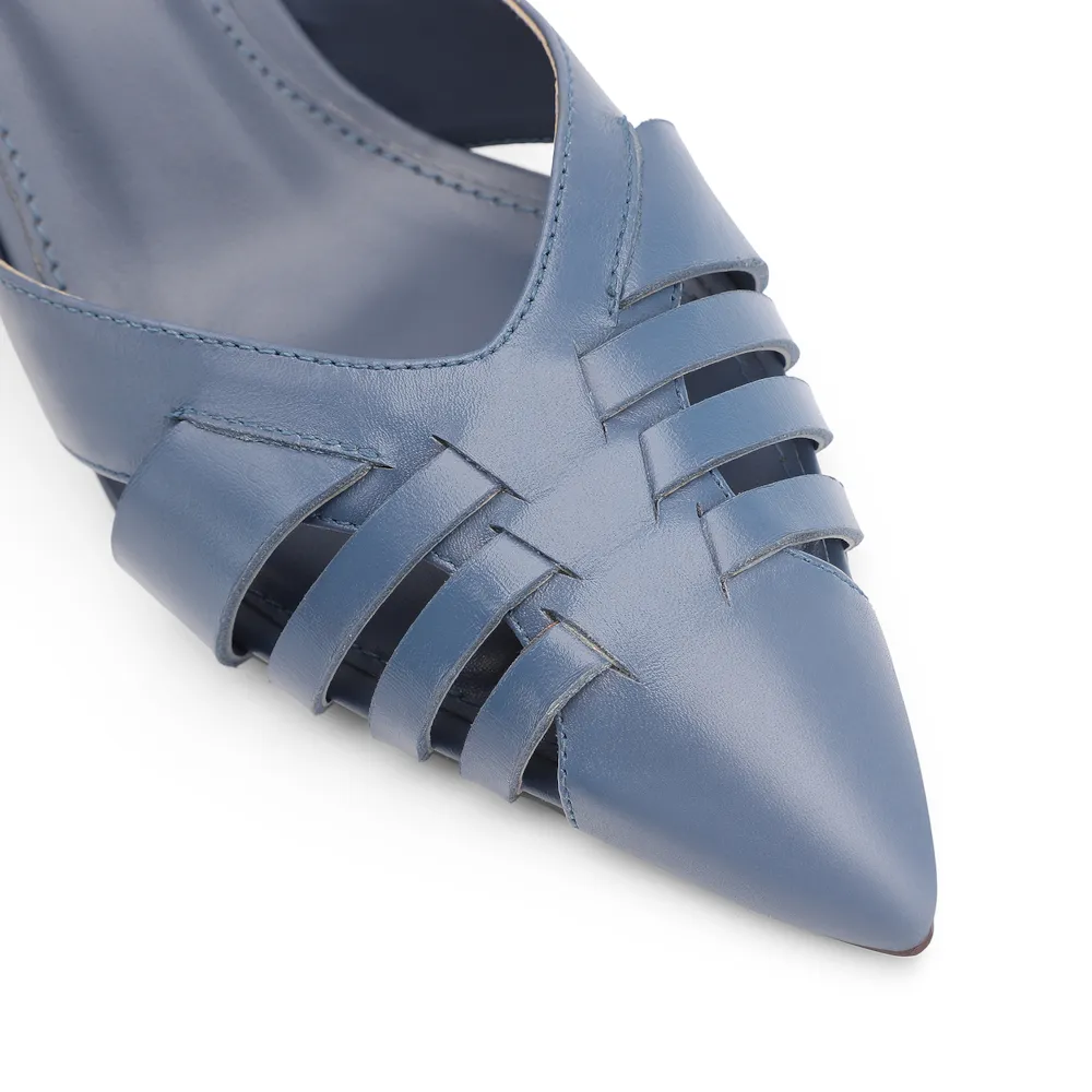Scarpin Couro Azul - imagem 7