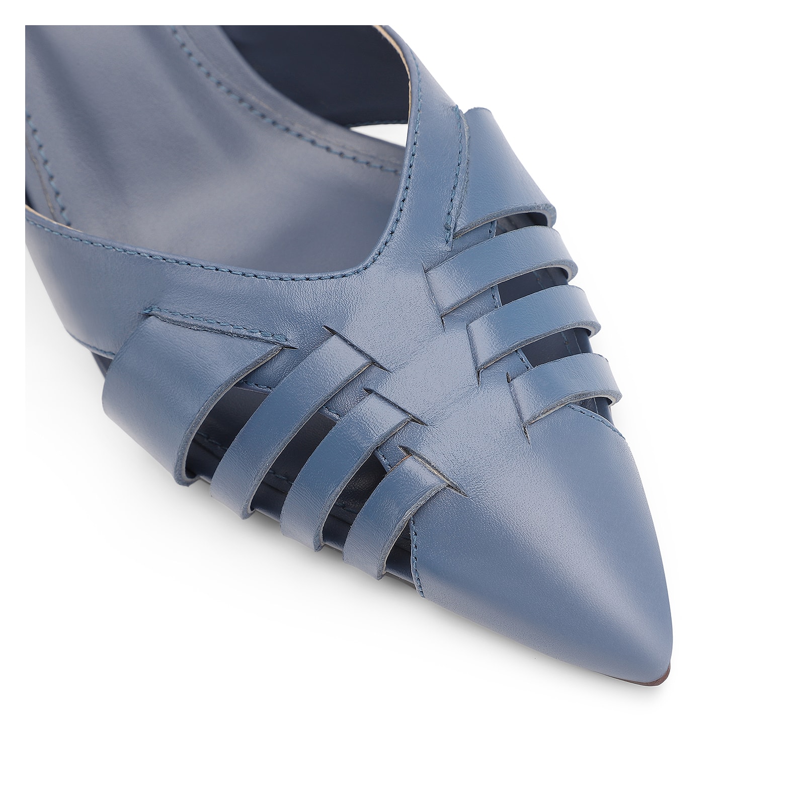 Scarpin Couro Azul