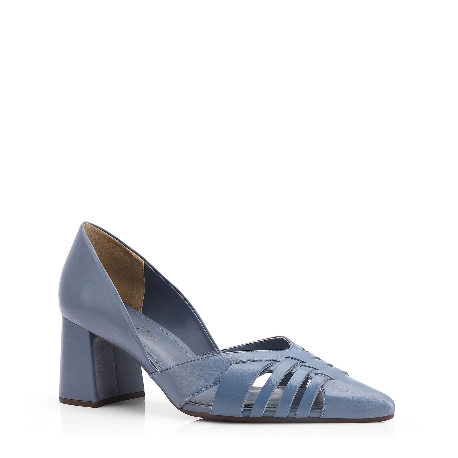 Scarpin Couro Azul