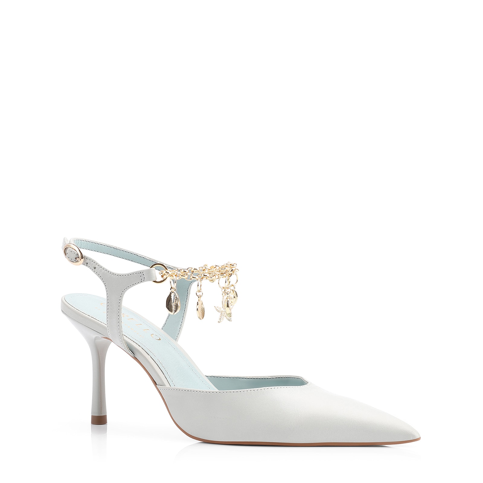 Scarpin Couro Azul