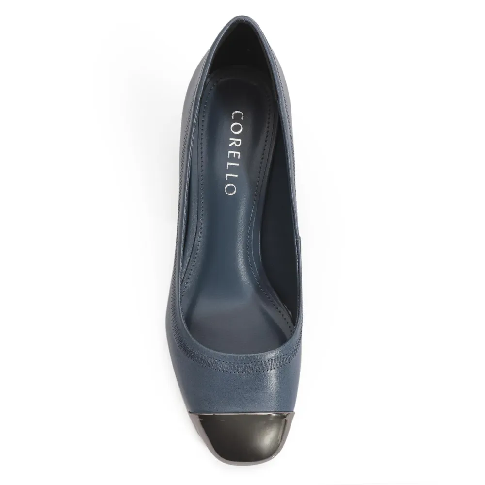 Scarpin Couro Azul Jeans - imagem 5