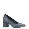 Scarpin Couro Azul Jeans - imagem 1