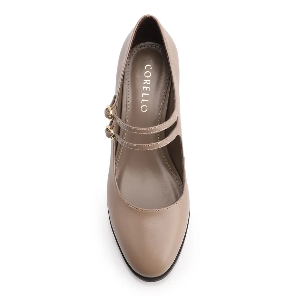 Scarpin Couro Bege - imagem 5