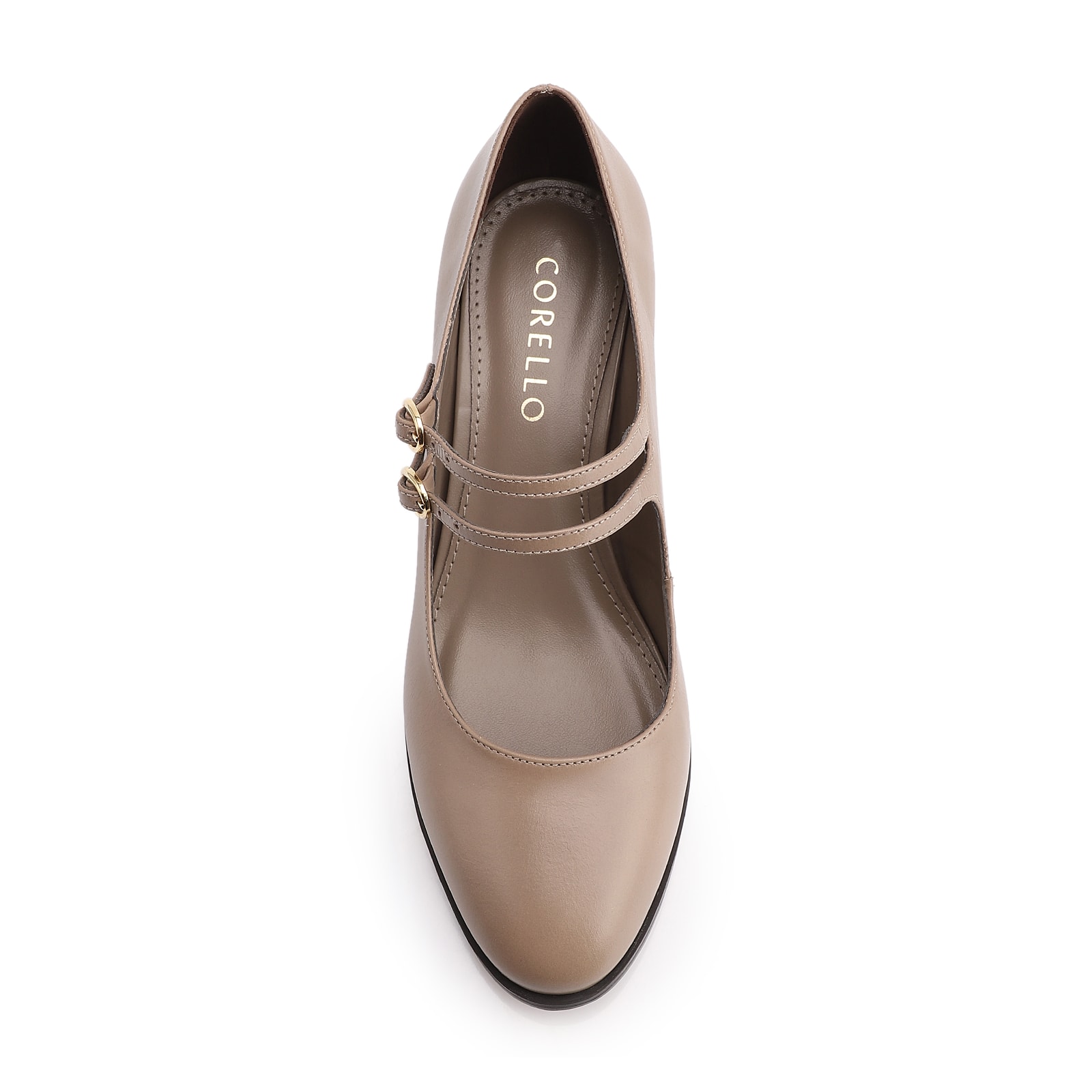 Scarpin Couro Bege