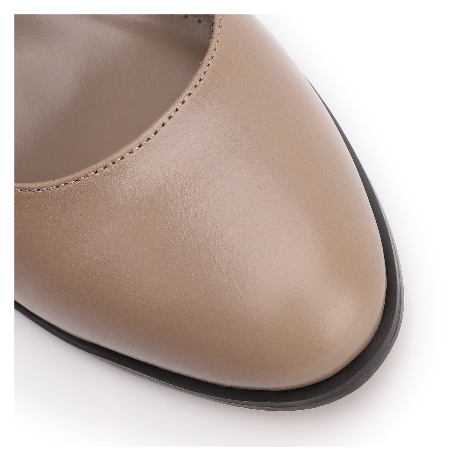 Scarpin Couro Bege