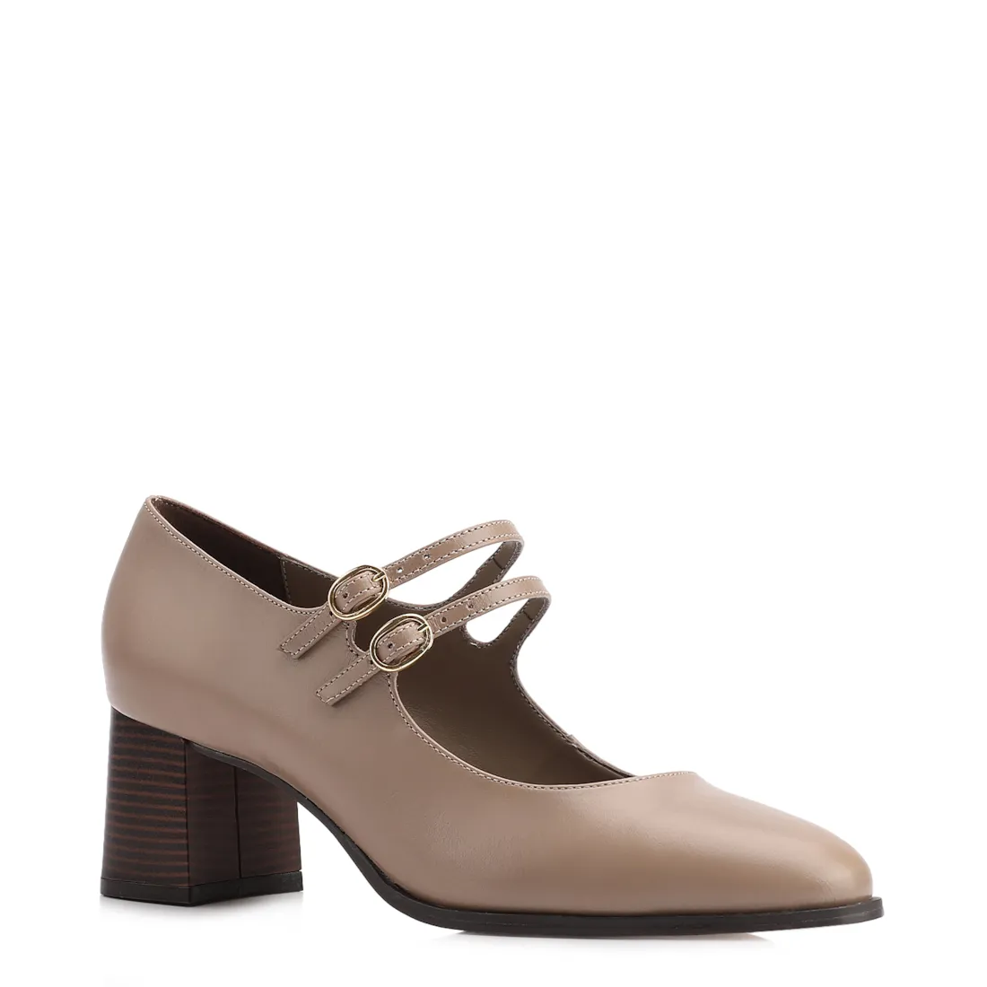 Scarpin Couro Bege