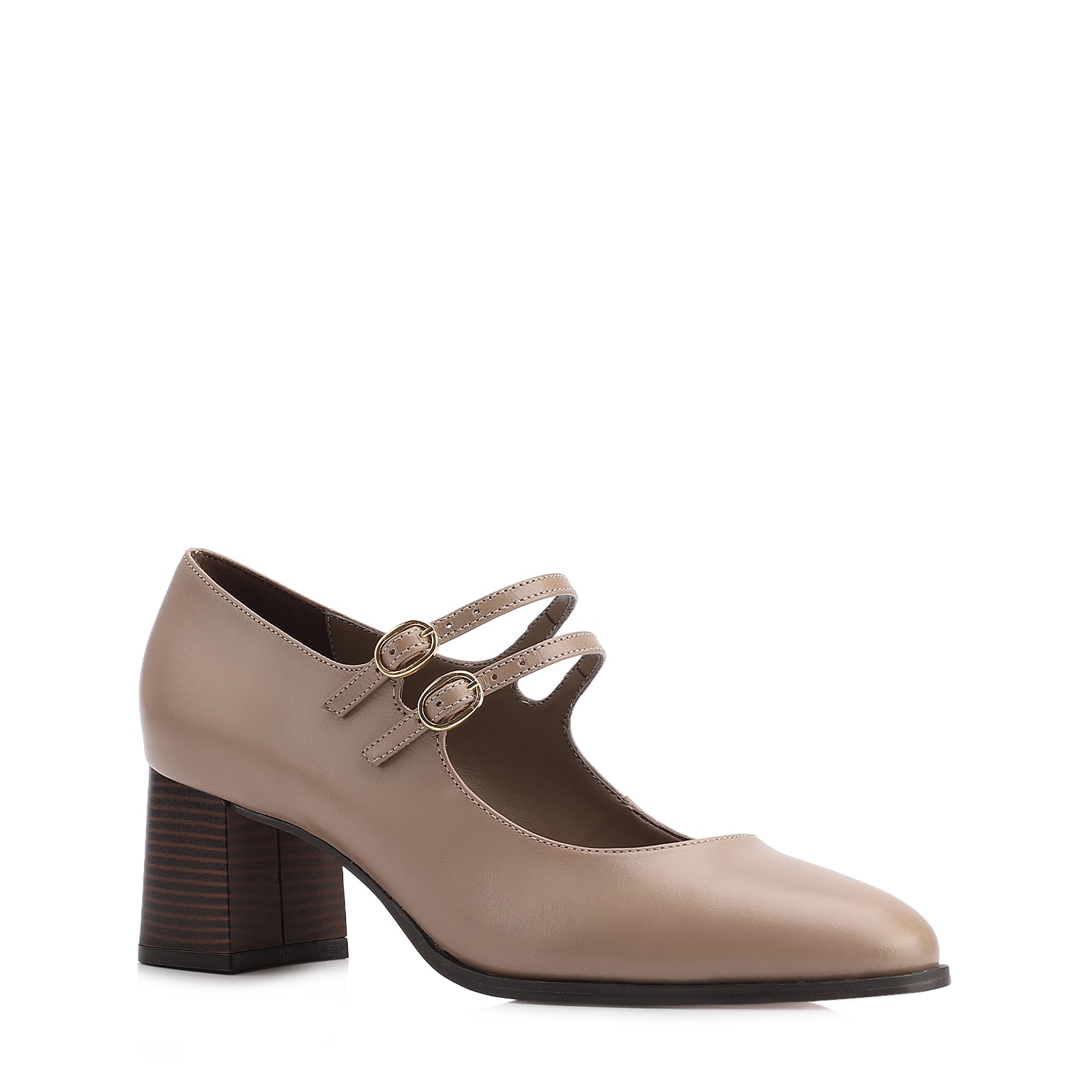 Scarpin Couro Bege