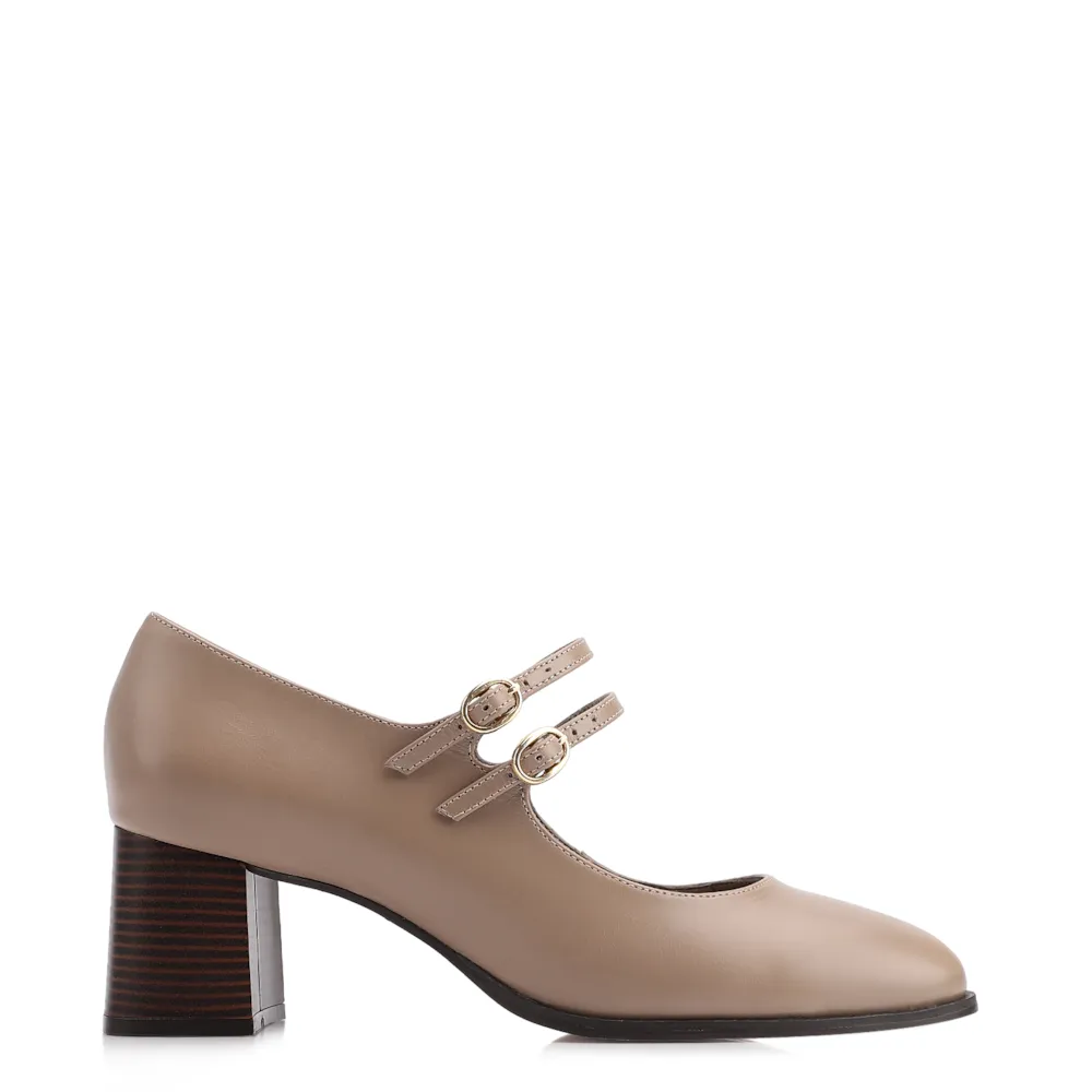 Scarpin Couro Bege - imagem 2