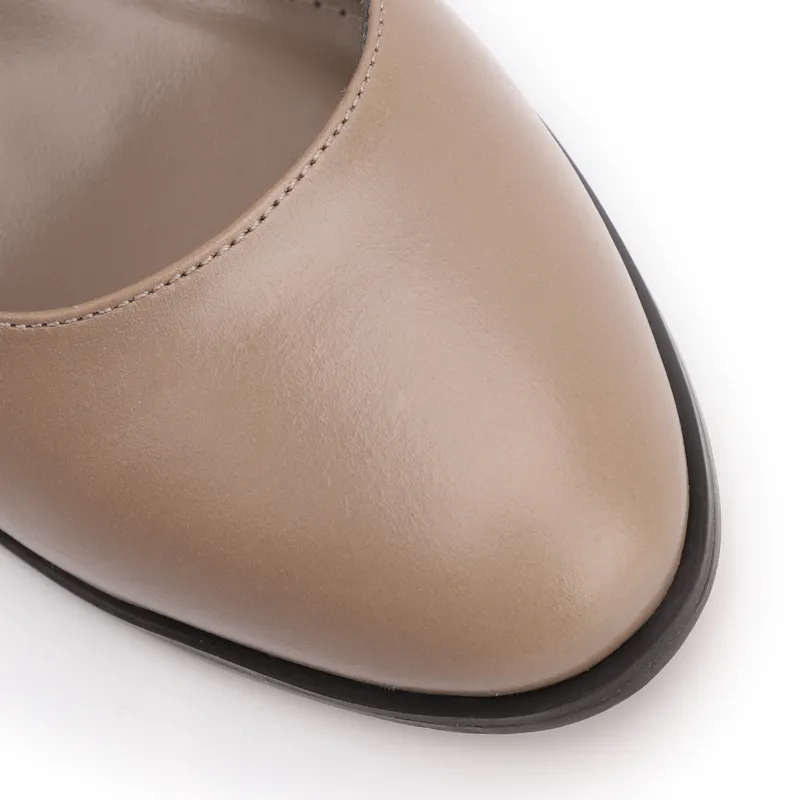 Scarpin Couro Bege - foto 6