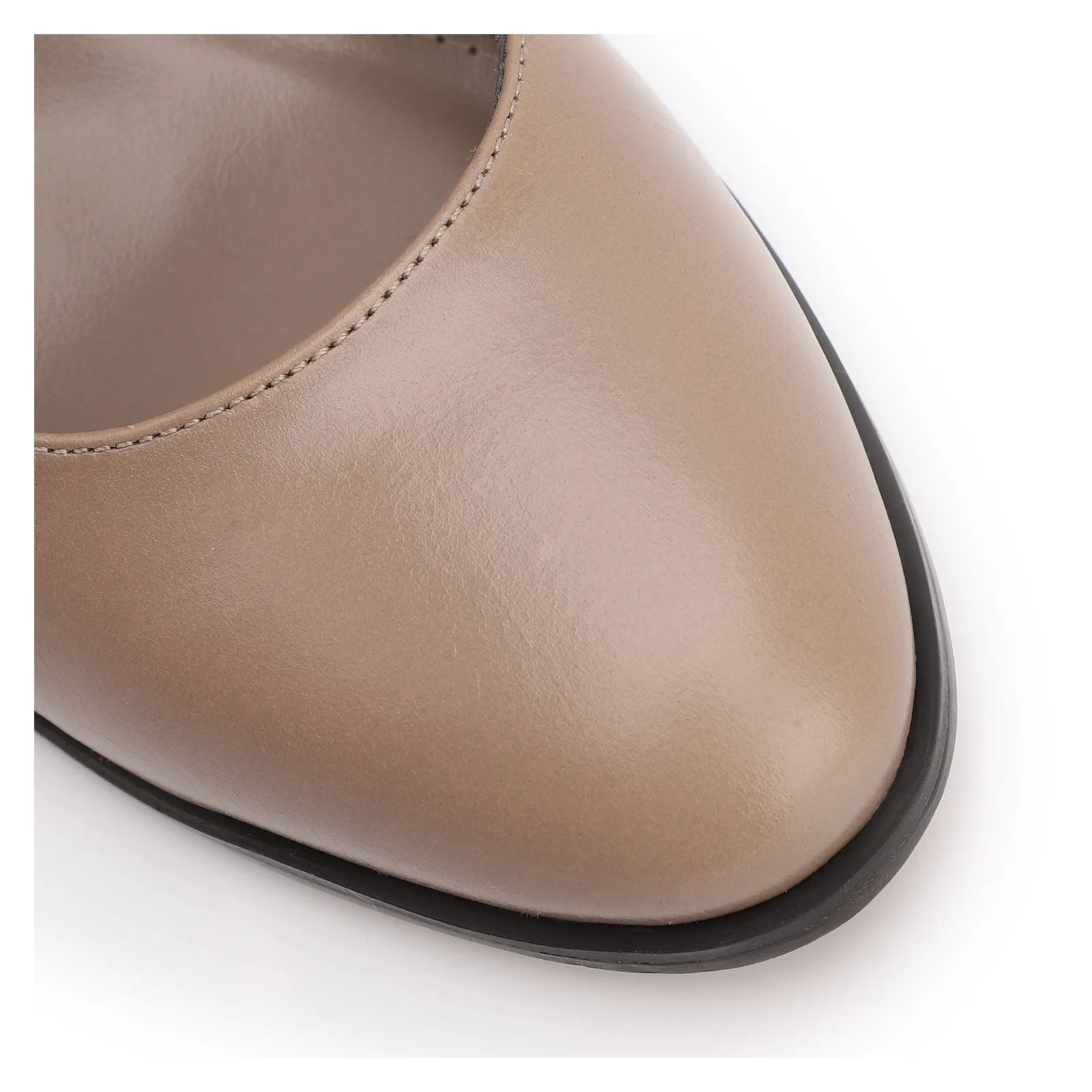 Scarpin Couro Bege