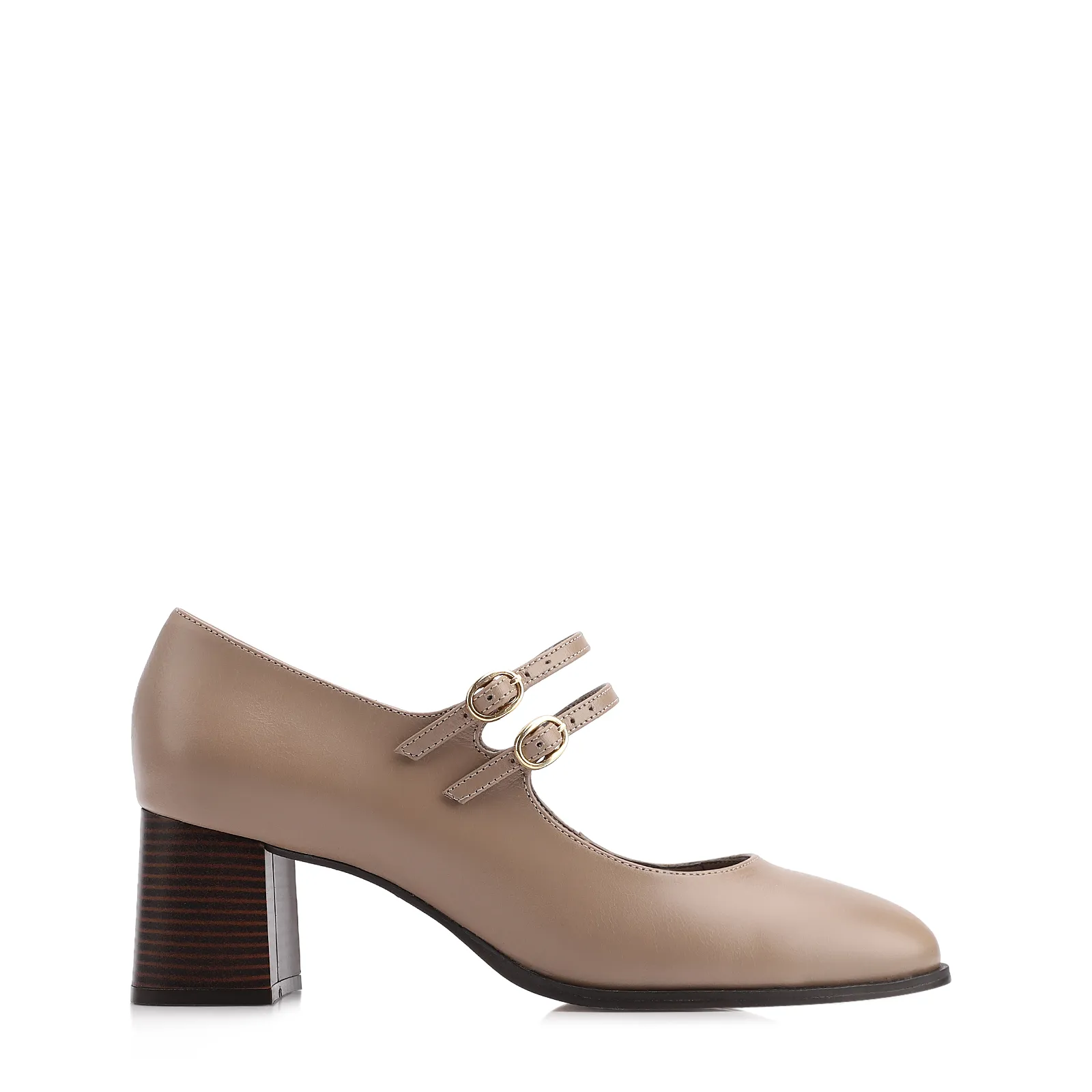 Scarpin Couro Bege