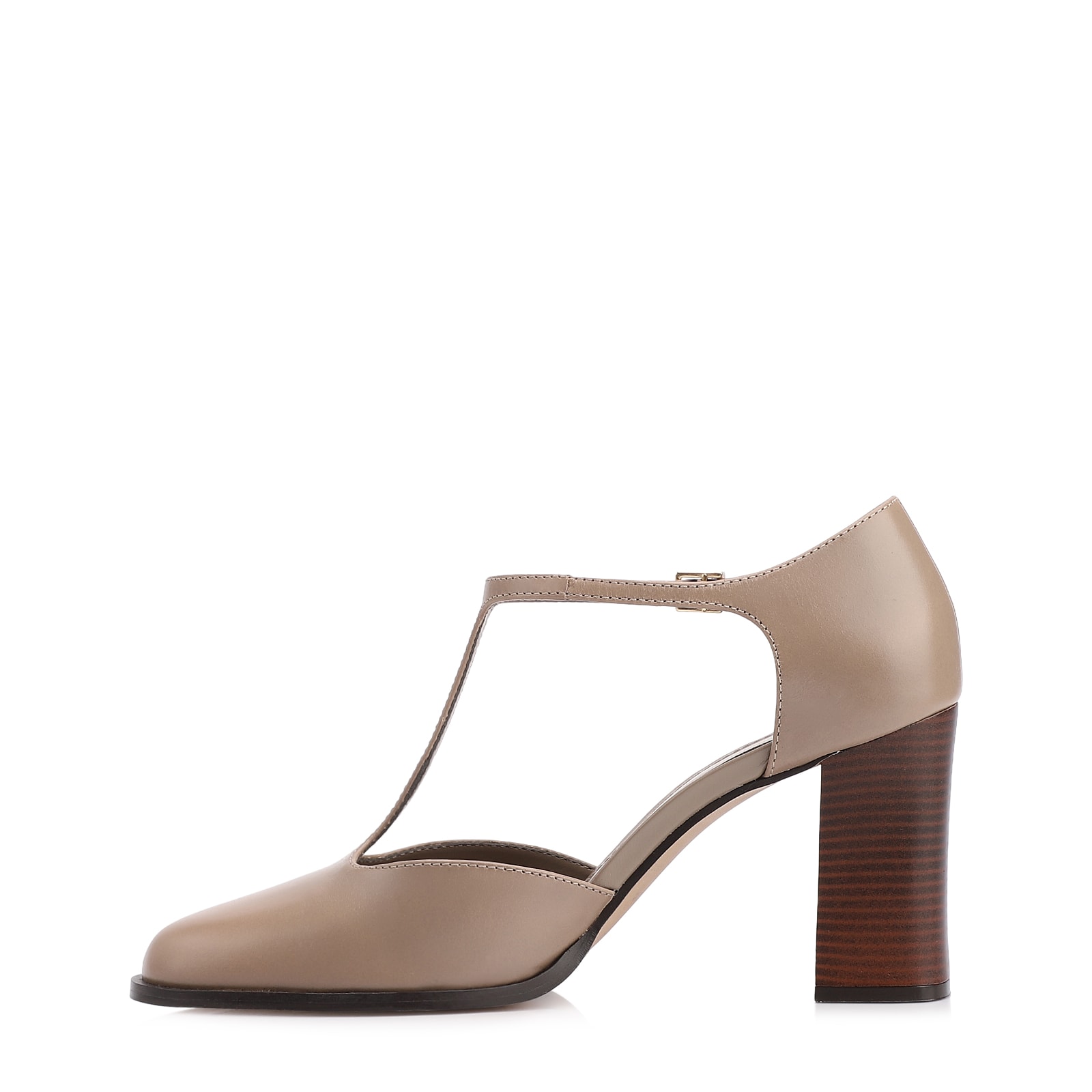 Scarpin Couro Bege