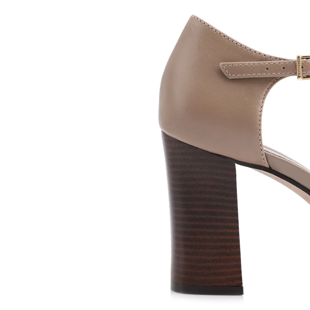 Scarpin Couro Bege - imagem 7