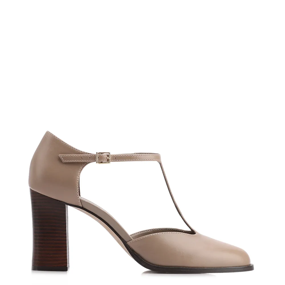 Scarpin Couro Bege - imagem 2