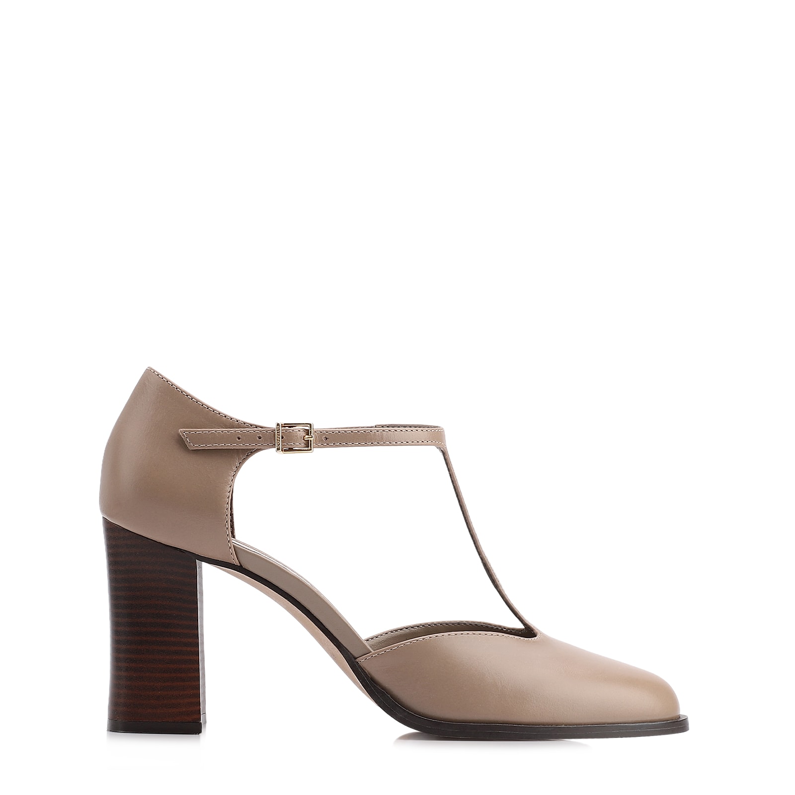 Scarpin Couro Bege