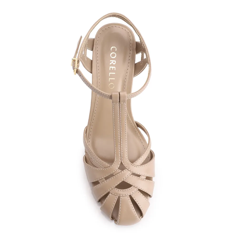 Scarpin Couro Bege - imagem 5