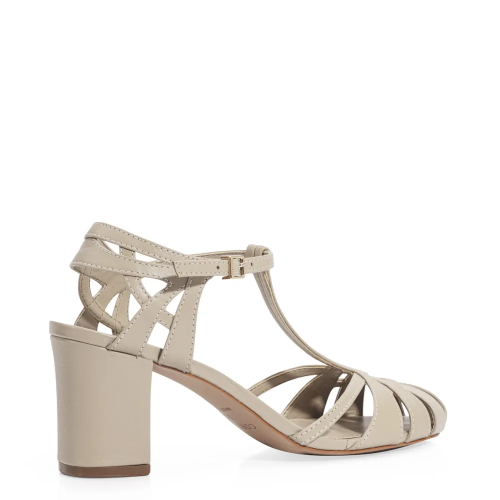 Scarpin Couro Bege - imagem 3