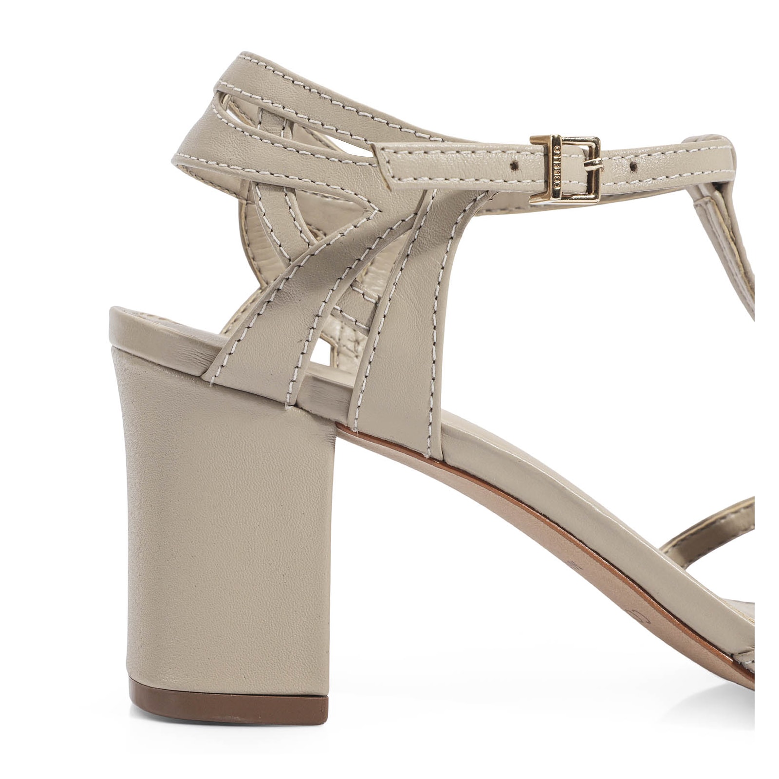 Scarpin Couro Bege