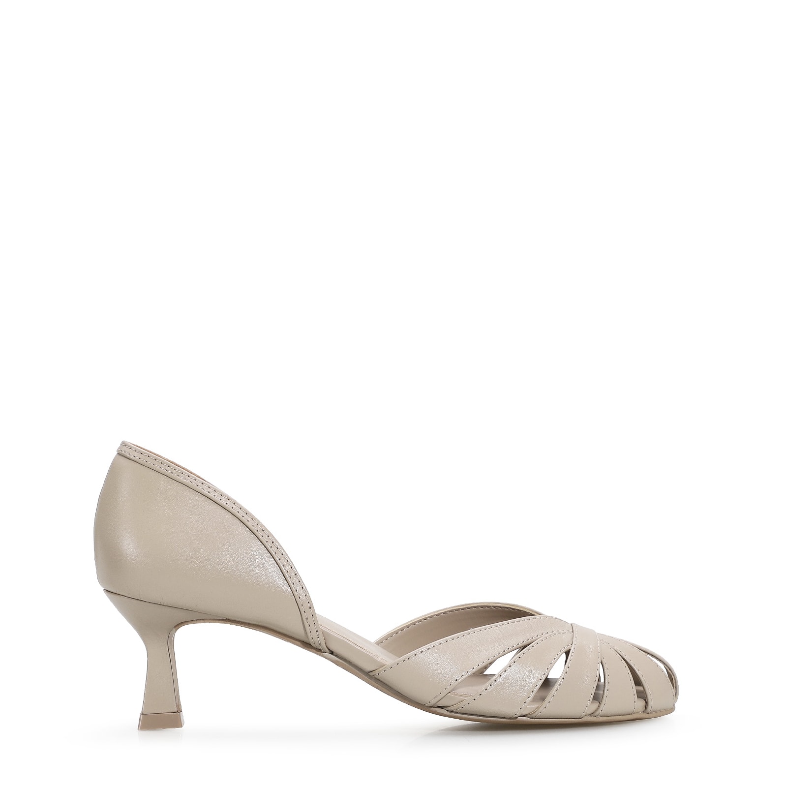 Scarpin Couro Bege