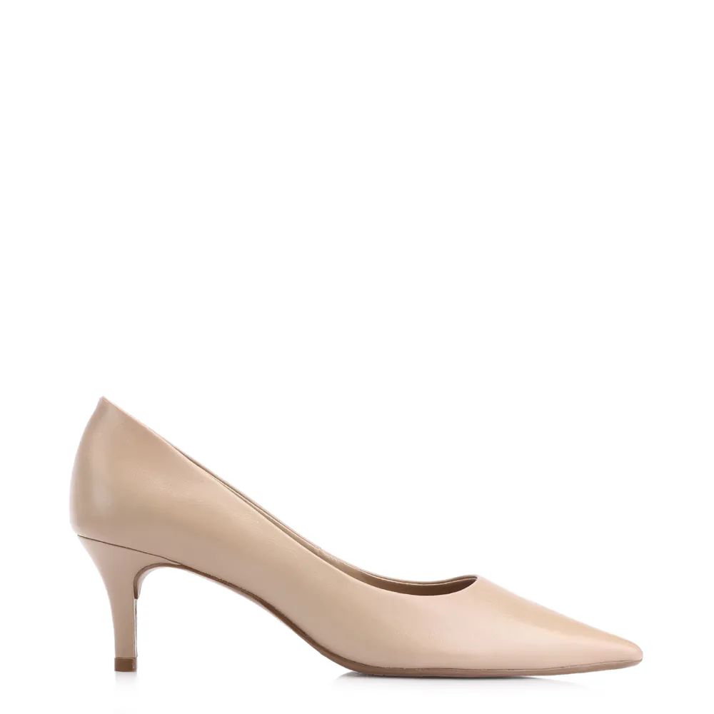 Scarpin Couro Bege - imagem 3