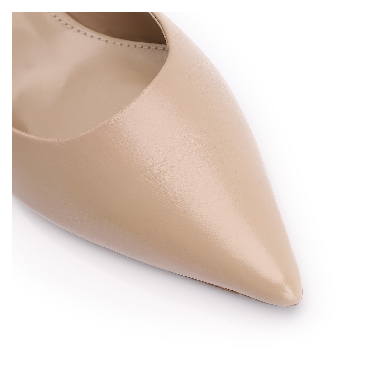 Scarpin Couro Bege