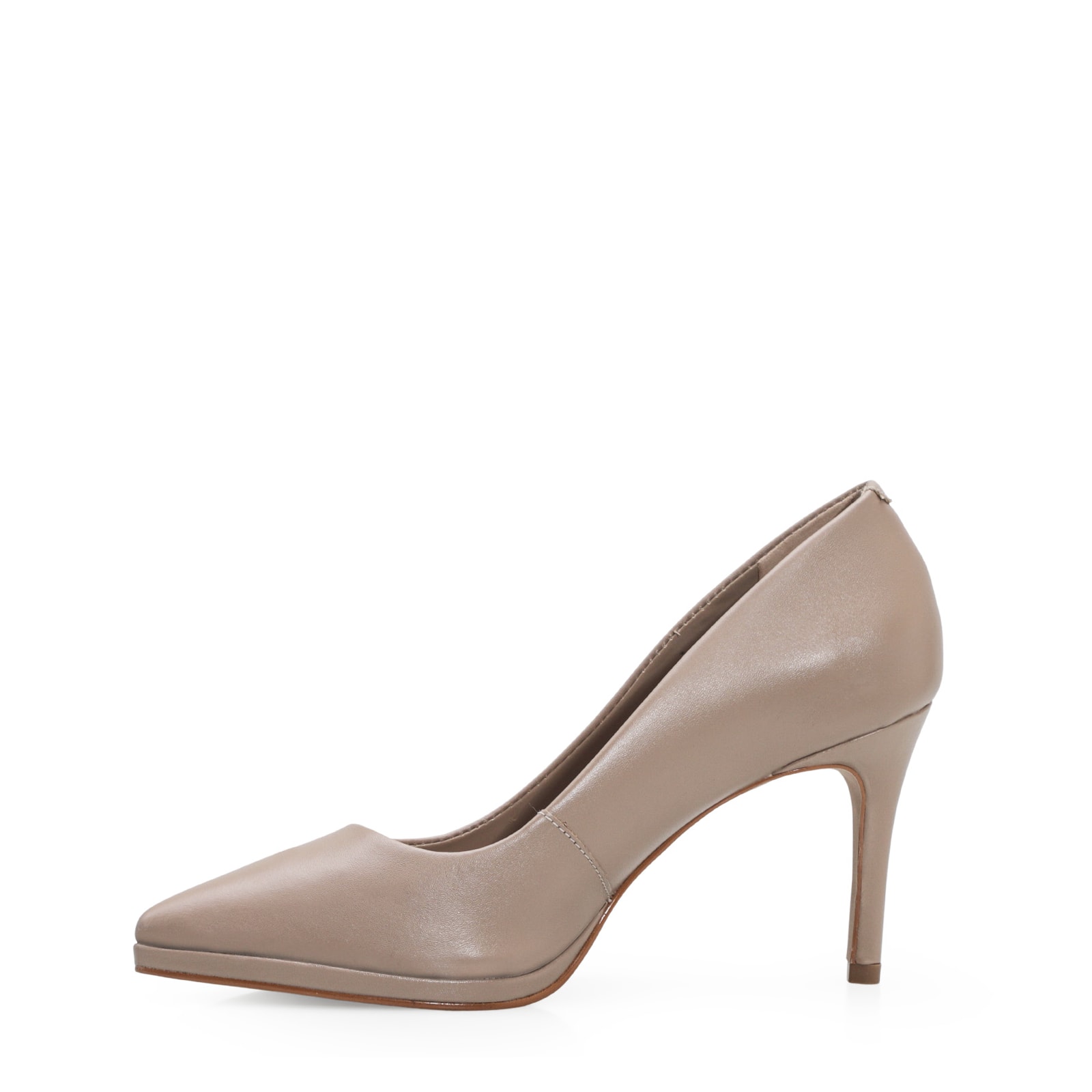 Scarpin Couro Bege