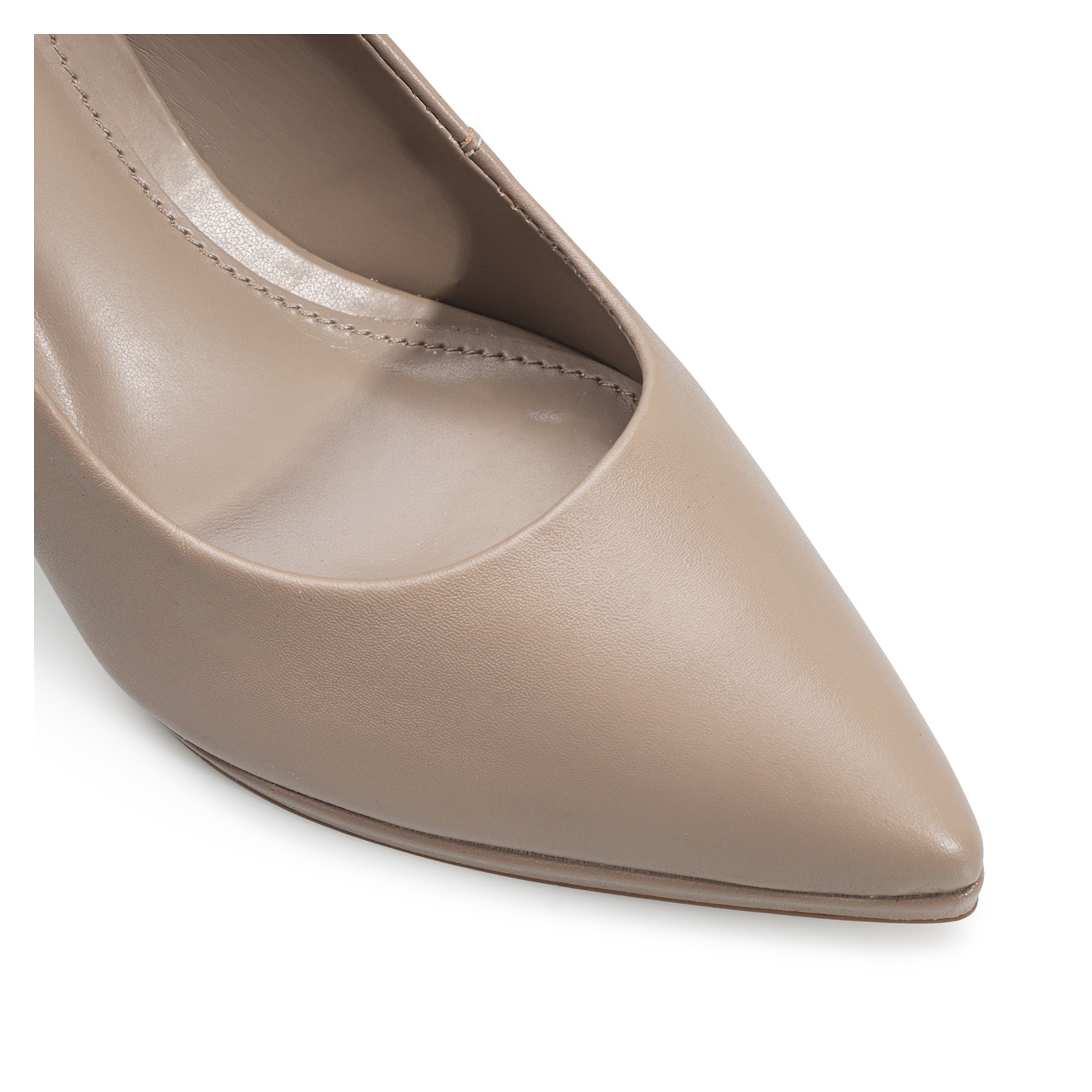 Scarpin Couro Bege