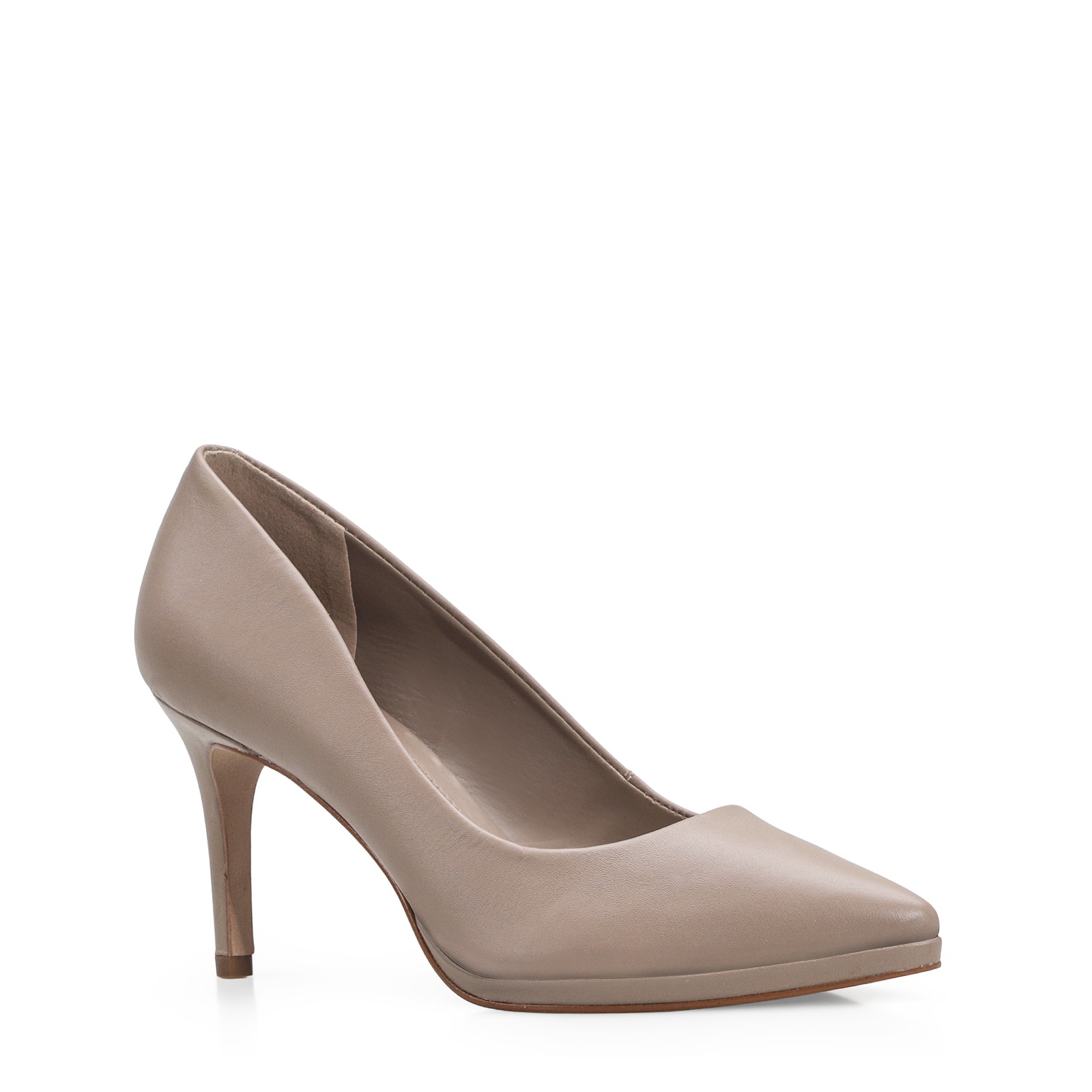 Scarpin Couro Bege
