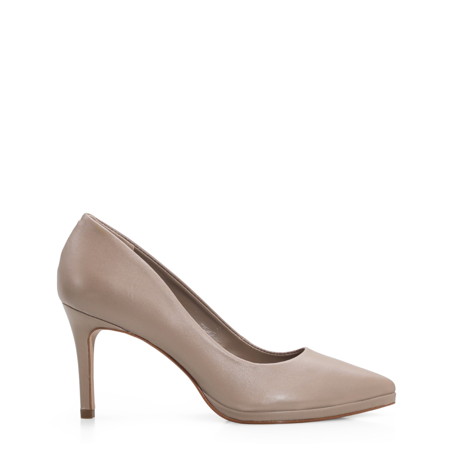 Scarpin Couro Bege