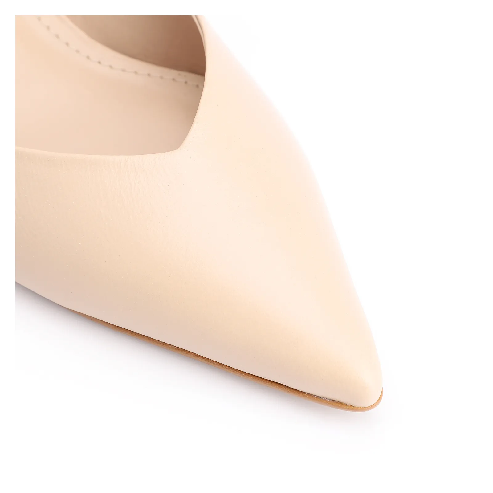 Scarpin Couro Bege