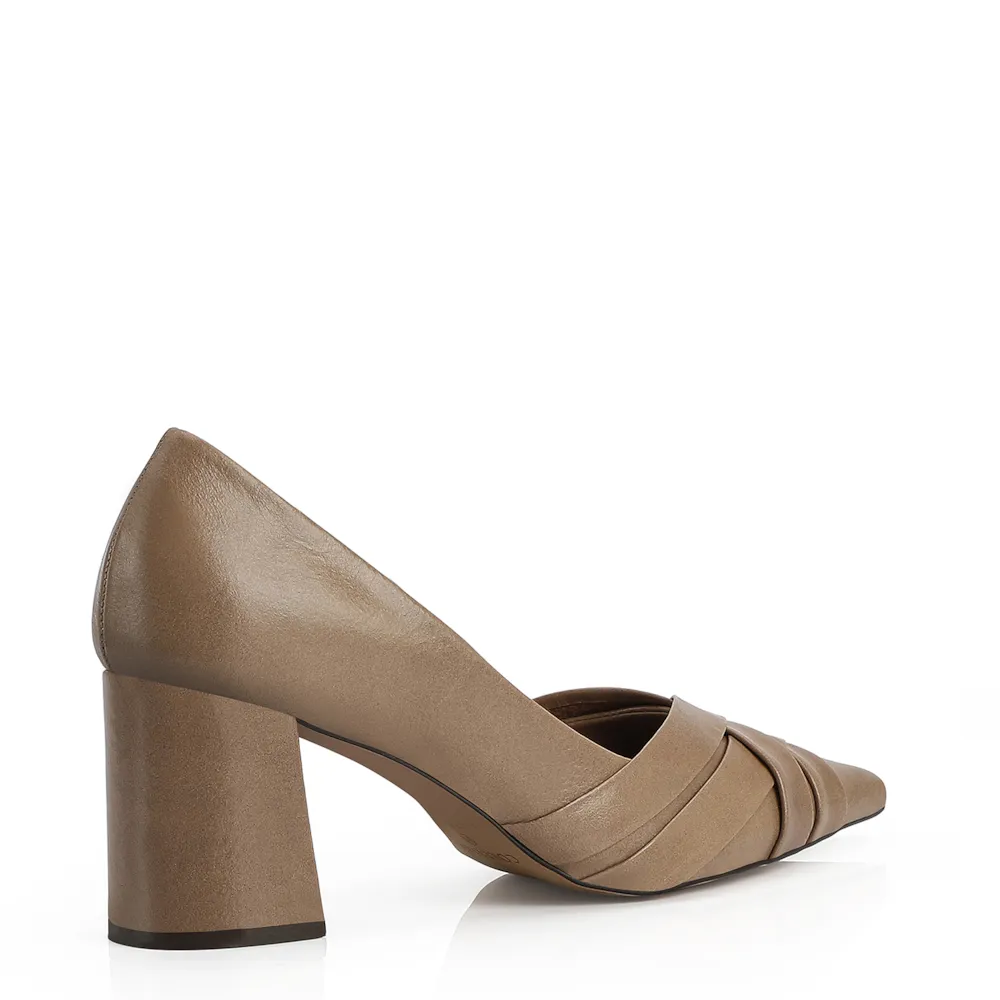 Scarpin Couro Bege - imagem 3