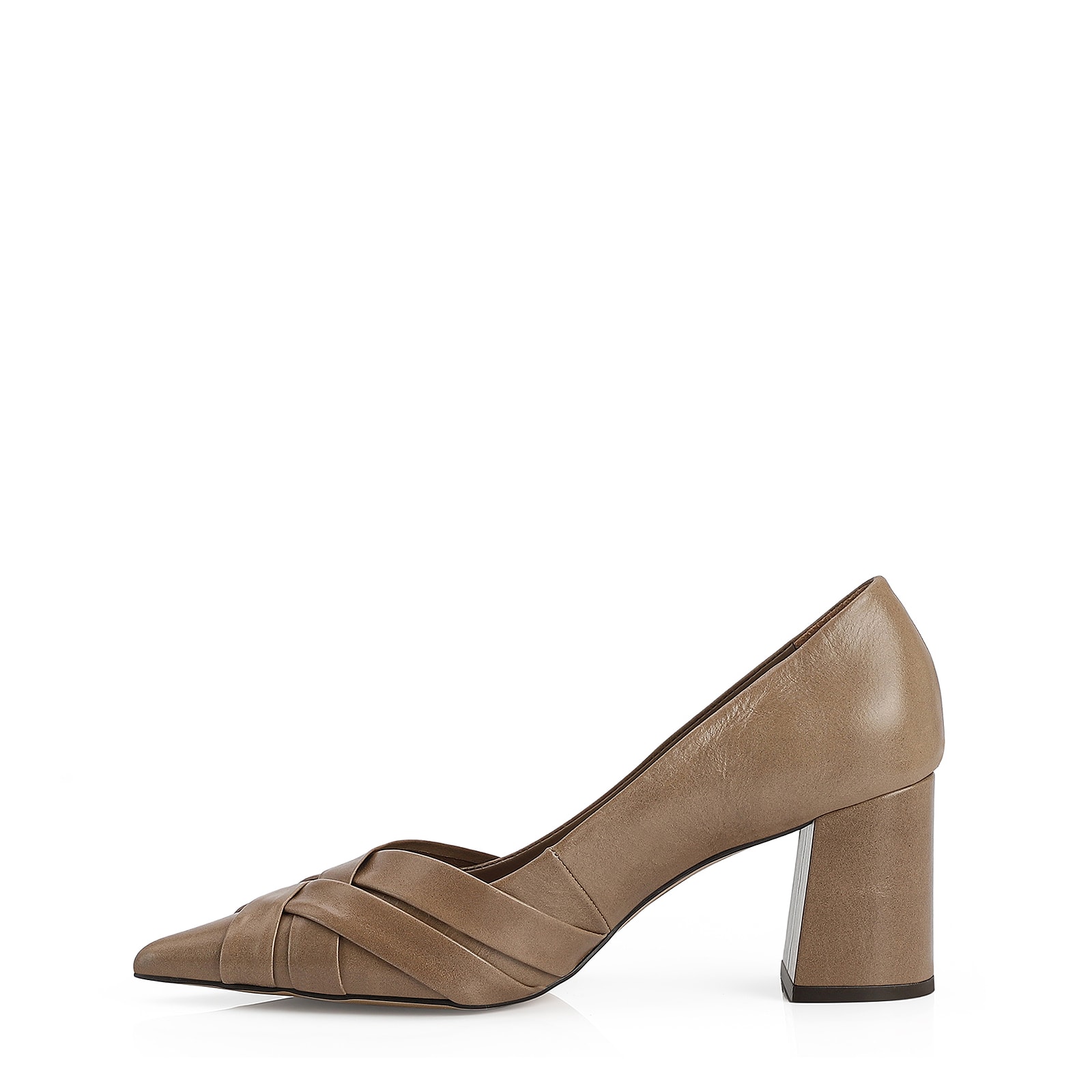 Scarpin Couro Bege
