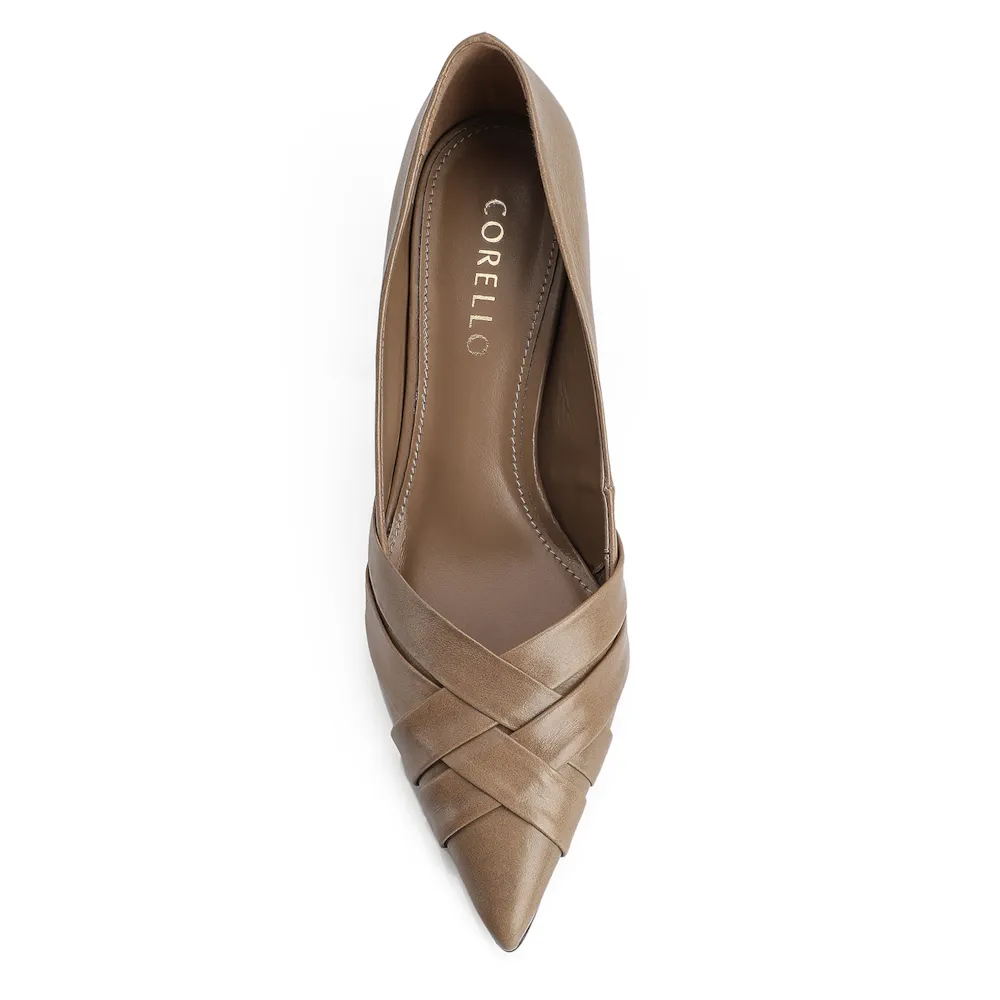 Scarpin Couro Bege - imagem 5