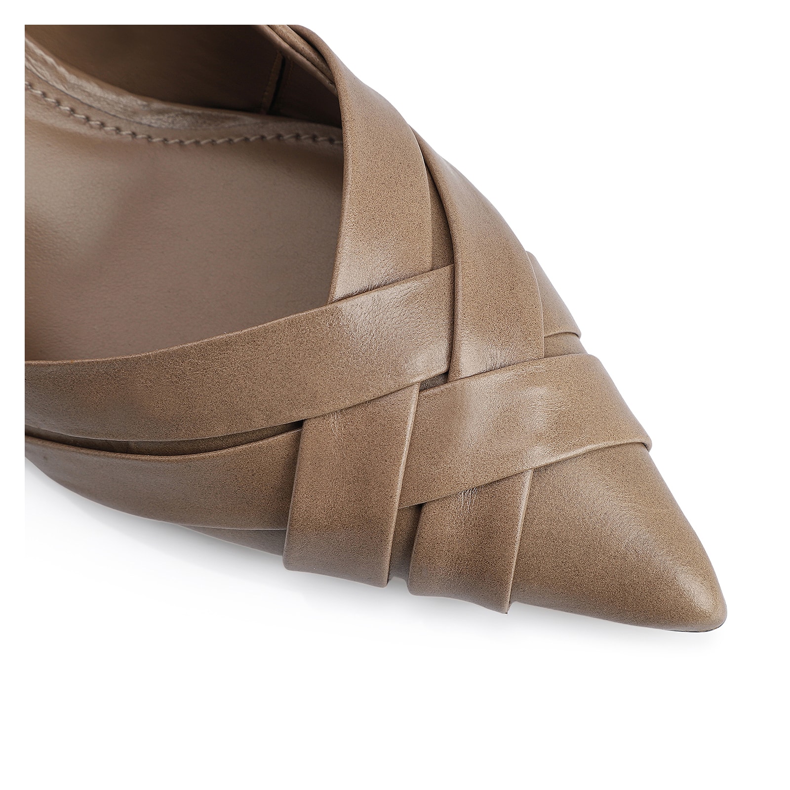 Scarpin Couro Bege