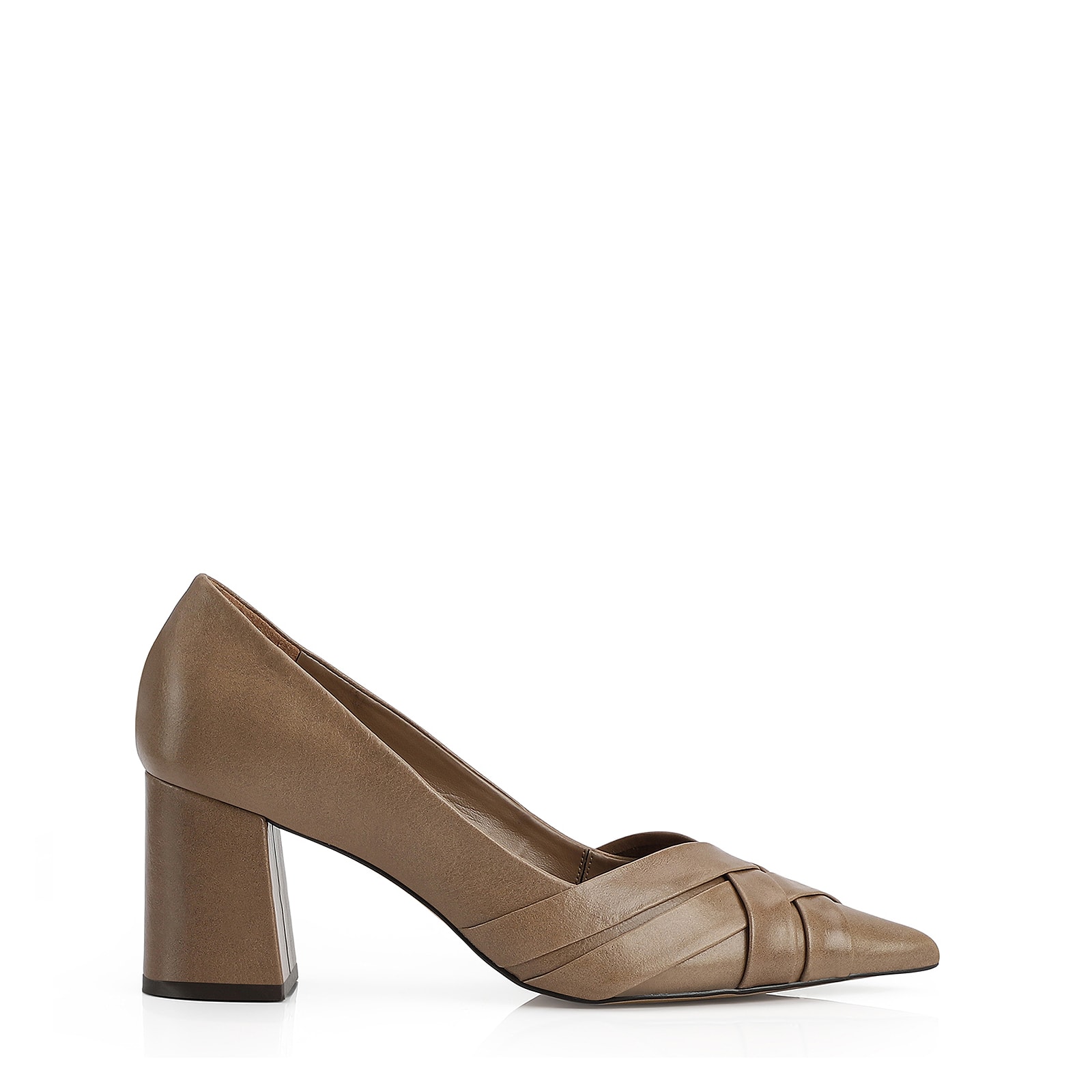 Scarpin Couro Bege