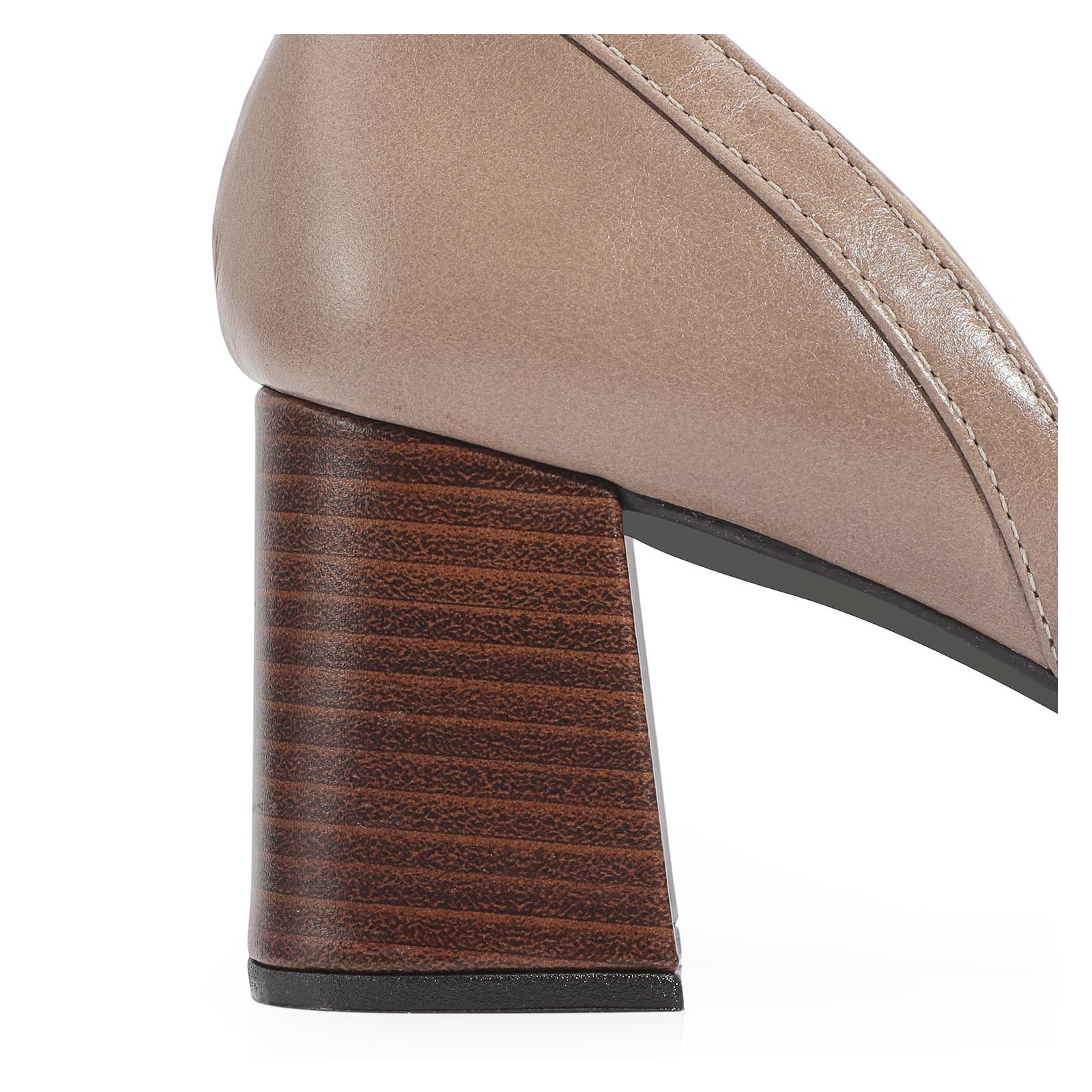 Scarpin Couro Bege