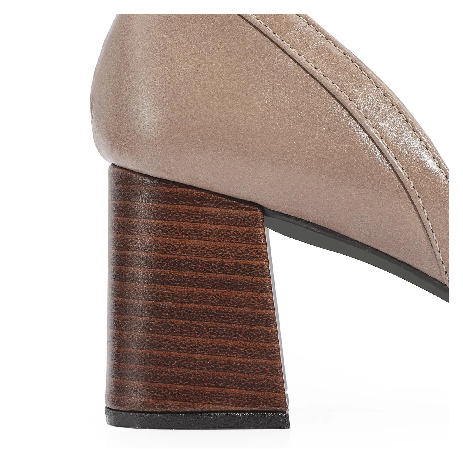 Scarpin Couro Bege