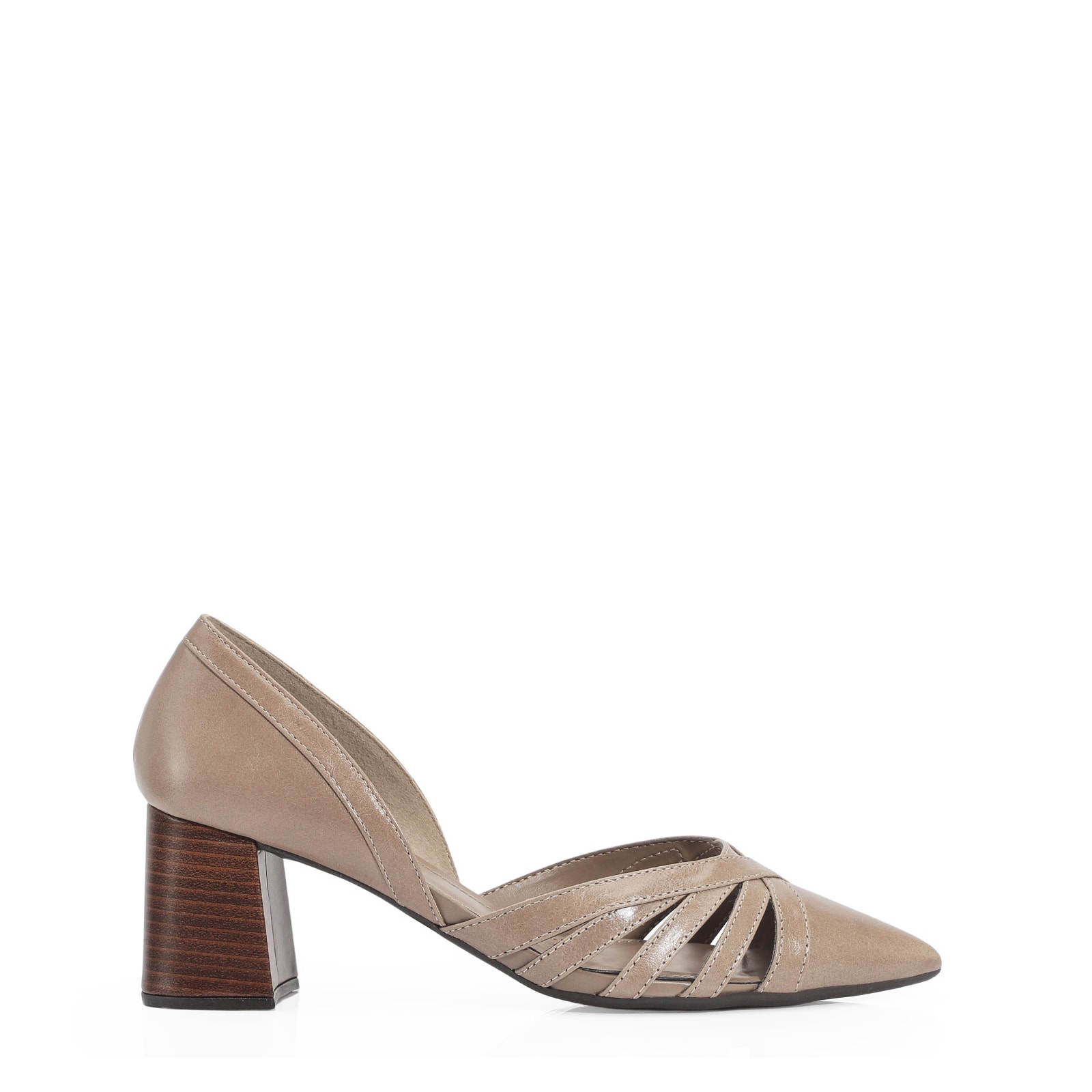 Scarpin Couro Bege