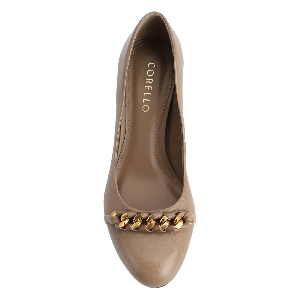 Scarpin Couro Bege - imagem 5