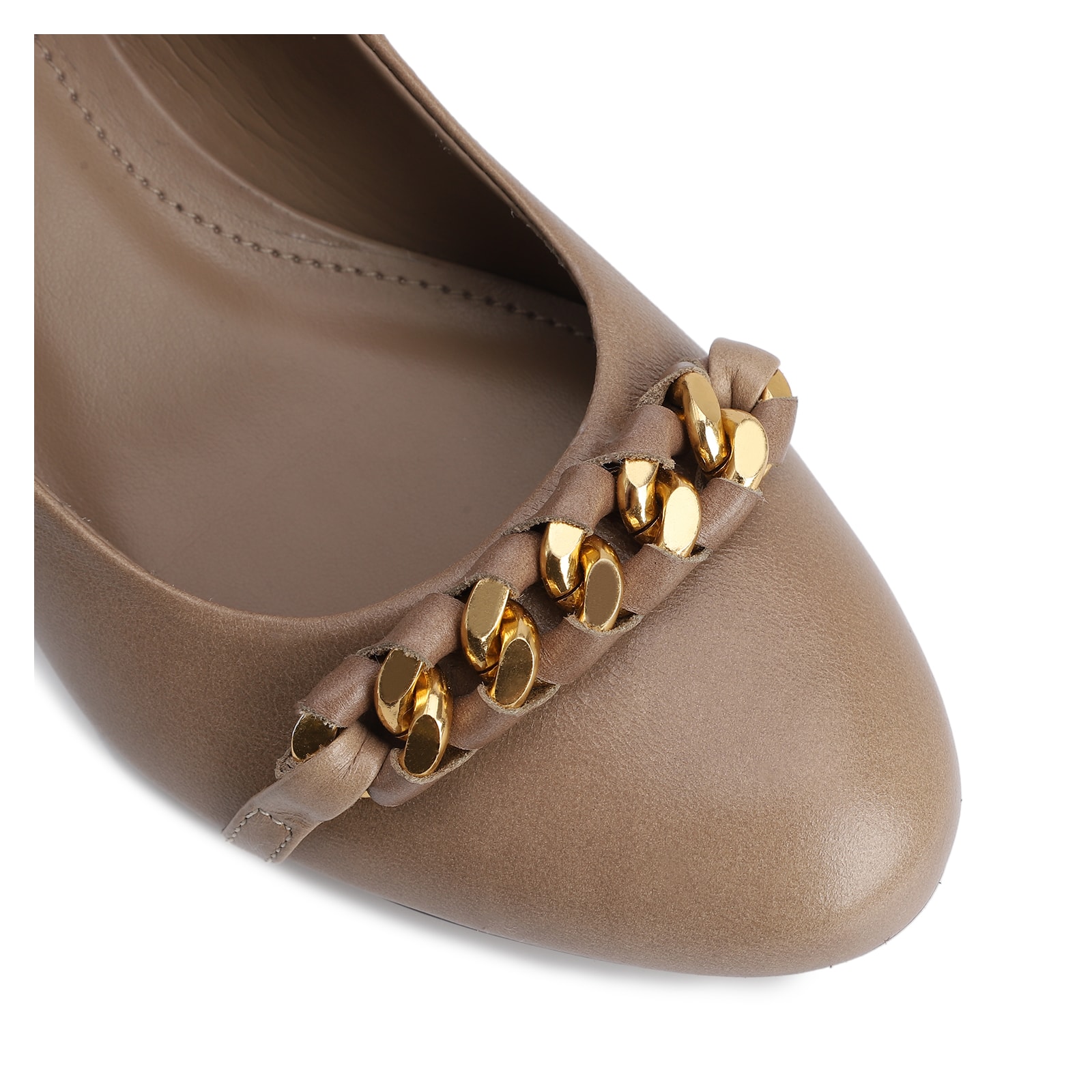 Scarpin Couro Bege