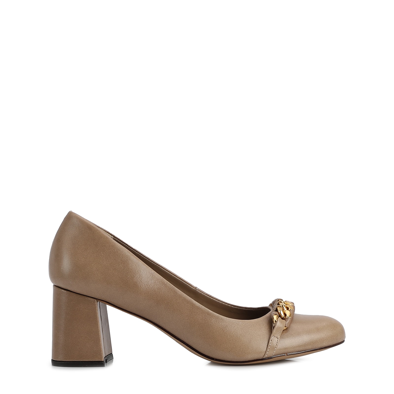 Scarpin Couro Bege