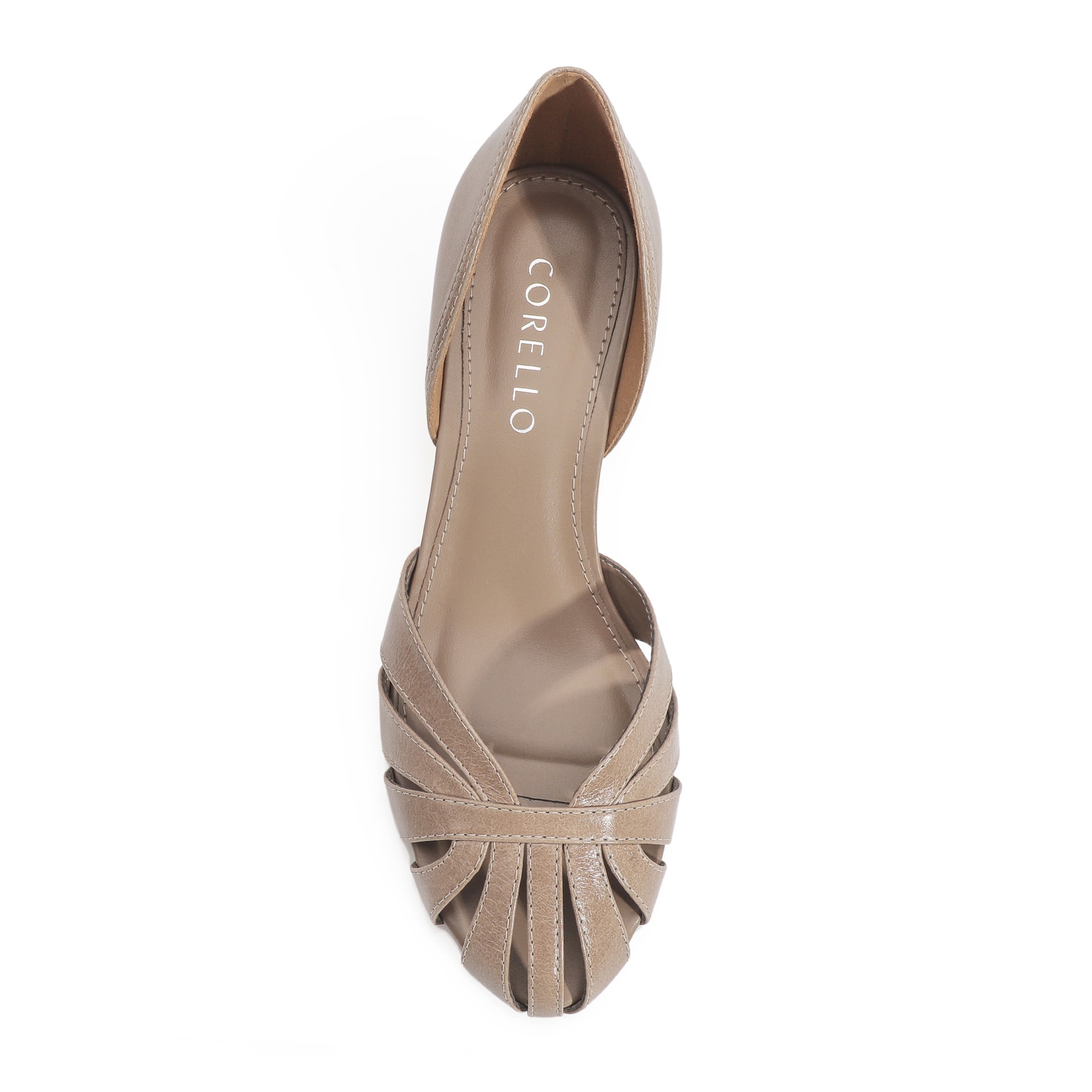 Scarpin Couro Bege