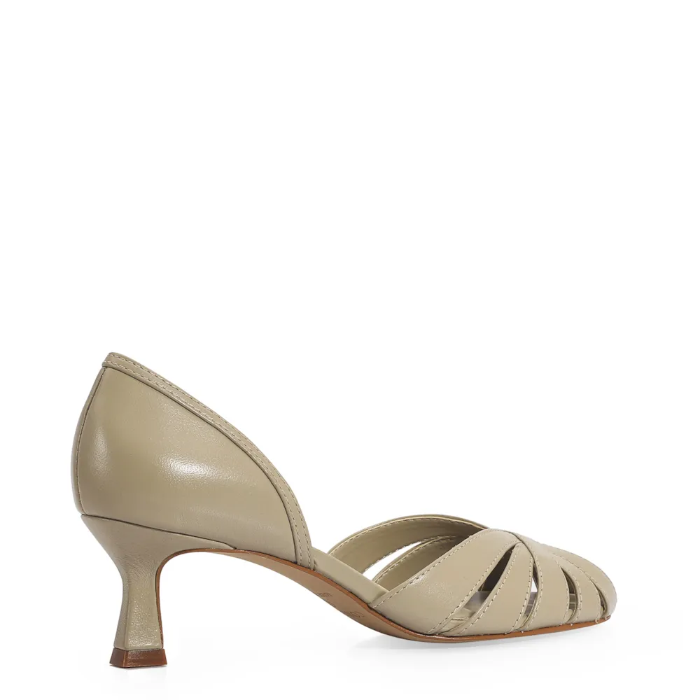Scarpin Couro Bege - imagem 4