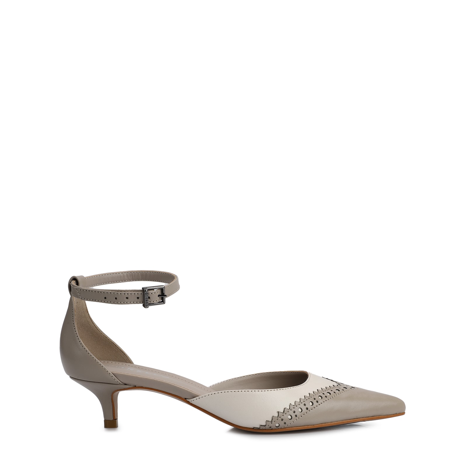 Scarpin Couro Bege