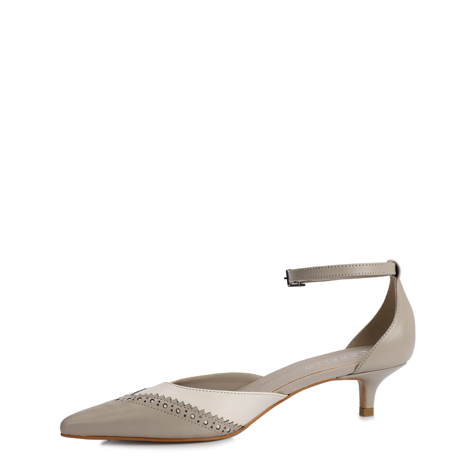 Scarpin Couro Bege