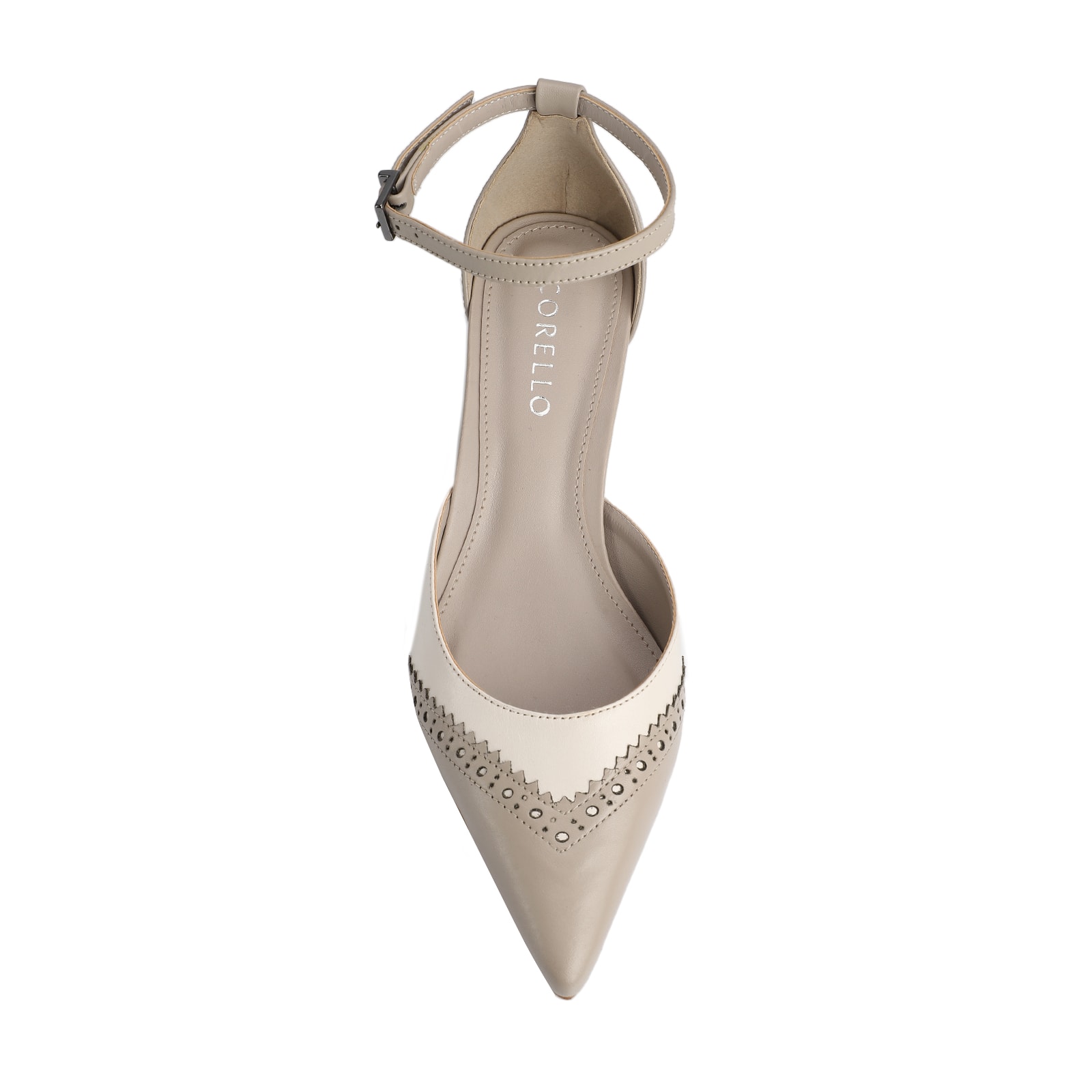 Scarpin Couro Bege