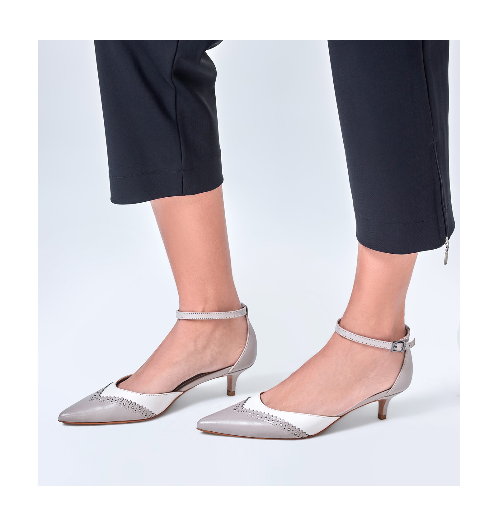 Scarpin Couro Bege