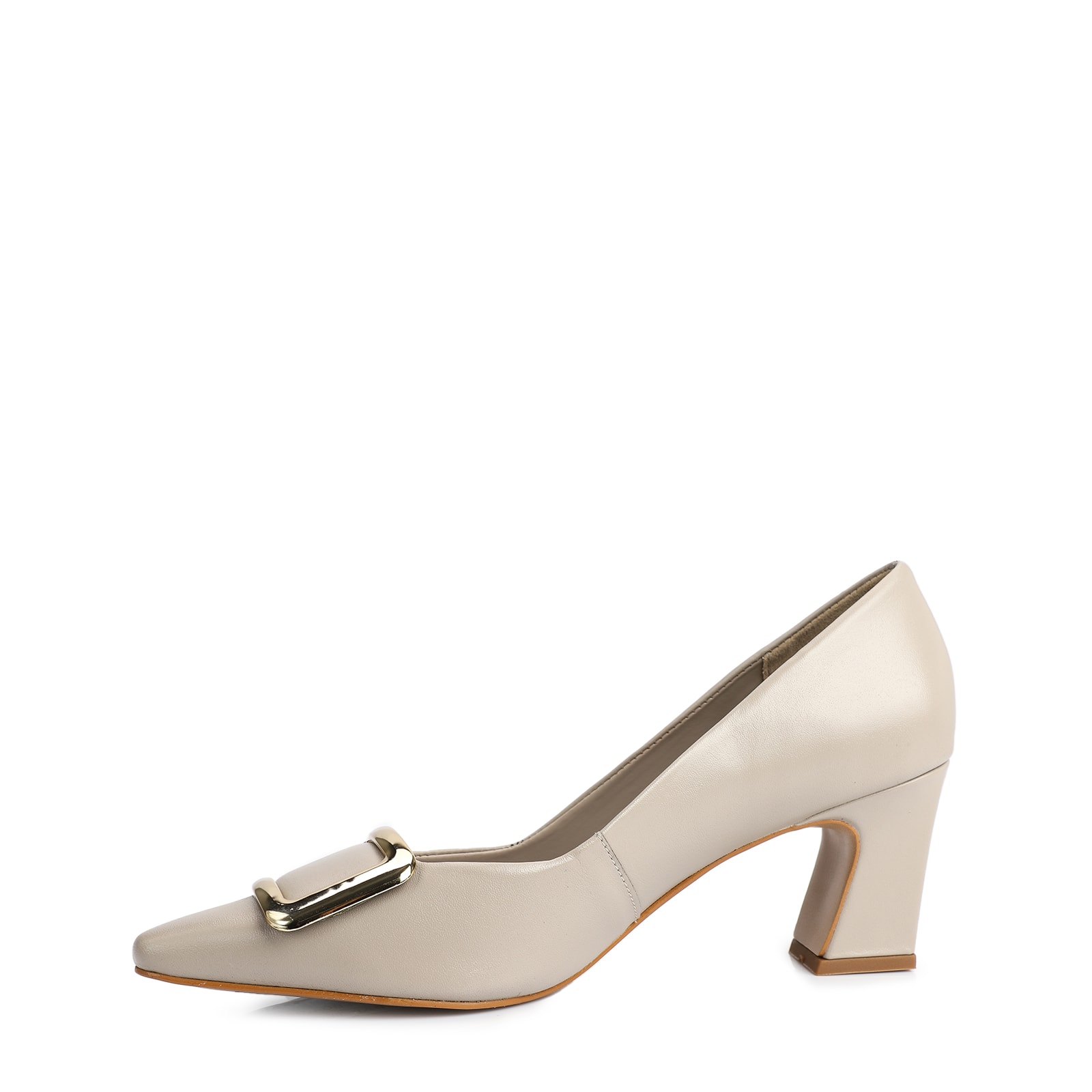 Scarpin Couro Bege
